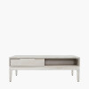 Gio White Sand Acacia Wood 2 Drawer Coffee Table