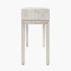 Gio White Sand Acacia Wood 1 Drawer Console Table