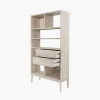 Gio White Sand Acacia Wood 2 Drawer, 7 Niche Shelf Unit