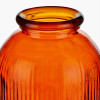 Orange Recycled Glass Ribbed Vase Tall