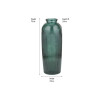 Sea Green Recycled Glass Ribbed Vase Tall