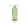 Forest Green Recycled Glass Bottle Vase Tall