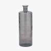 Grey Recycled Glass Bottle Vase Tall