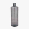 Grey Recycled Glass Bottle Vase Tall