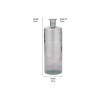 Grey Recycled Glass Bottle Vase Tall