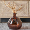 Pecan Brown Organic Shaped Recycled Glass Vase