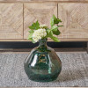 Sea Green Organic Shaped Recycled Glass Vase