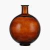 Pecan Brown Round Recycled Glass Vase