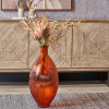 Orange Tall Recycled Glass Vase