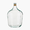 Clear Recycled Large Bottle Vase With A Raffia Wrapped Neck