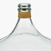 Clear Recycled Large Bottle Vase With A Raffia Wrapped Neck