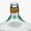 Clear Recycled Small Bottle Vase With A Raffia Wrapped Neck