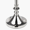 Trafalgar Nickel Metal Palm Tree Table Lamp Base with Harry 30cm Ivory Cotton Mix Cylinder Lampshade