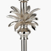 Trafalgar Nickel Metal Palm Tree Table Lamp Base with Scallop 30cm Red Ombre Soft Pleated Tapered Lampshade