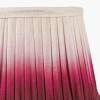 Trafalgar Nickel Metal Palm Tree Table Lamp Base with Scallop 30cm Red Ombre Soft Pleated Tapered Lampshade