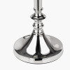 Trafalgar Nickel Metal Palm Tree Table Lamp Base with Athira 30cm Multi Chevron Design Mushroom Pleat Tapered Lamp Shade