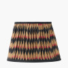 Trafalgar Nickel Metal Palm Tree Table Lamp Base with Athira 30cm Multi Chevron Design Mushroom Pleat Tapered Lamp Shade