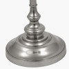 Trafalgar Nickel Metal Palm Tree Floor Lamp Base with Harry 45cm Ivory Cotton Mix Cylinder Lampshade