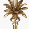 Trafalgar Gold Metal Palm Tree Table Lamp Base with Floressa 35cm Red Floral Patterned Mushroom Pleat Tapered Lamp Shade