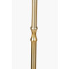 Trafalgar Gold Metal Palm Tree Floor Lamp Base with Harry 45cm Black Cotton Mix Cylinder Lampshade