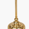 Trafalgar Gold Metal Palm Tree Floor Lamp Base with Stellan 45cm Black Slubbed Faux  Silk Gold Lined Cylinder Lampshade