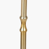Trafalgar Gold Metal Palm Tree Floor Lamp Base with Stellan 45cm Green Slubbed Silk Mix Gold Lined Cylinder Lampshade