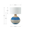 Brera Rattan Large Table Lamp Cobalt