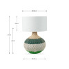 Brera Rattan Large Table Lamp Emerald