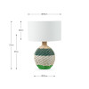 Brera Rattan Small Table Lamp Emerald