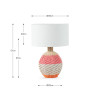 Brera Rattan Small Table Lamp Pimento