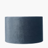 Classic Rose Large Glass Table Lamp Base with Bow 40cm Slate Velvet Cylinder Lampshade