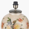 Classic Rose Large Glass Table Lamp Base with Coast 40cm Cream Calico Tapered Lampshade