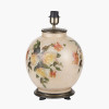 Classic Rose Large Glass Table Lamp Base with Bacall 45cm Almond Silk Knife Pleat Empire Lampshade