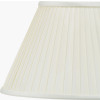 Coral Peony Large Glass Table Lamp Base with Bacall 45cm Almond Silk Knife Pleat Empire Lampshade
