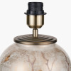 Deer Medium Glass Table Lamp Base with Lyndon 35cm Ivory Silk Mix Knife Pleat Tapered Lampshade