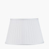 Deer Medium Glass Table Lamp Base with Lyndon 35cm Ivory Silk Mix Knife Pleat Tapered Lampshade