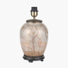 Deer Medium Glass Table Lamp Base with Milos 35cm Natural Linen Tapered Lampshade