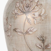 Honeysuckle Medium Glass Table Lamp Base with Henry 35cm White Handloom Cylinder Lampshade