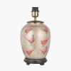 Pheasant Medium Glass Table Lamp Base with Lyndon 35cm Taupe Silk Mix Knife Pleat Tapered Lampshade