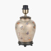 Butterflies Small Glass Table Lamp Base with Adelaide 30cm Ivory Tapered Cotton Mix Lampshade