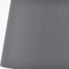 Butterflies Small Glass Table Lamp Base with Adelaide 30cm Steel Grey Tapered Cotton Mix Lampshade