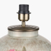 Rhododendron Large Glass Table Lamp Base with Harry 45cm Ivory Cotton Mix Cylinder Lampshade