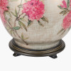 Rhododendron Large Glass Table Lamp Base with Bacall 50cm Almond Silk Knife Pleat Empire Lampshade