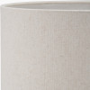 Guinea Fowl Large Cylinder Glass Table Lamp Base with Quinn 40cm Slubby Hopsack Cylinder Shade
