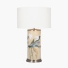 RHS Arum Lily Large Cylinder Glass Table Lamp