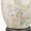 Daikon Flower Medium Glass Table Lamp Base with Henry 35cm Taupe Handloom Cylinder Lampshade