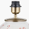 Flamingo Medium Glass Table Lamp Base with Lino 35cm White Self Lined Linen Cylinder Lampshade