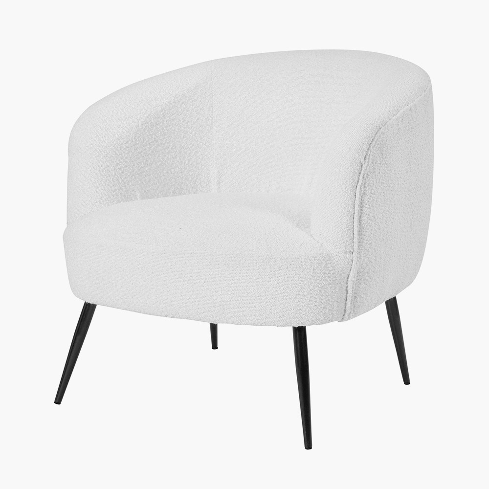 Pacific Lifestyle Limited Siena Bouclé Tub Chair With Black Legs