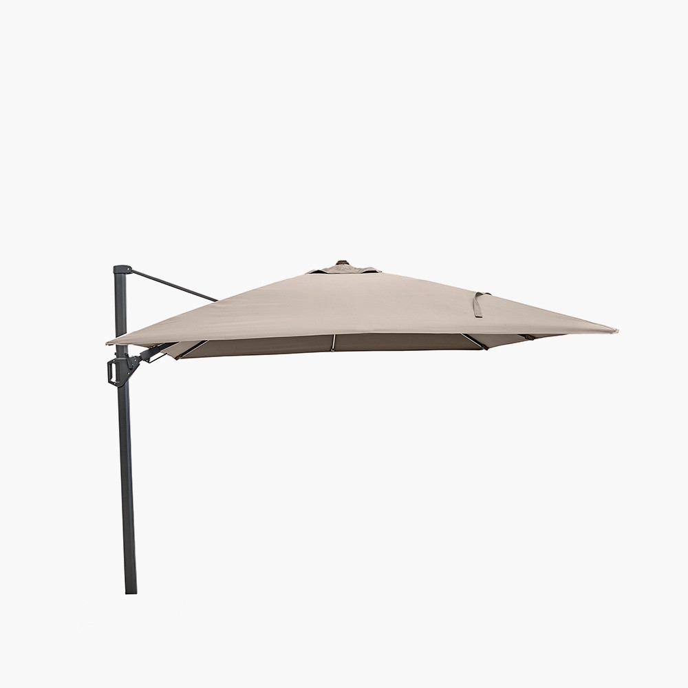 Pacific Lifestyle Limited Glow Challenger T2 3m Square Taupe Free Arm Parasol