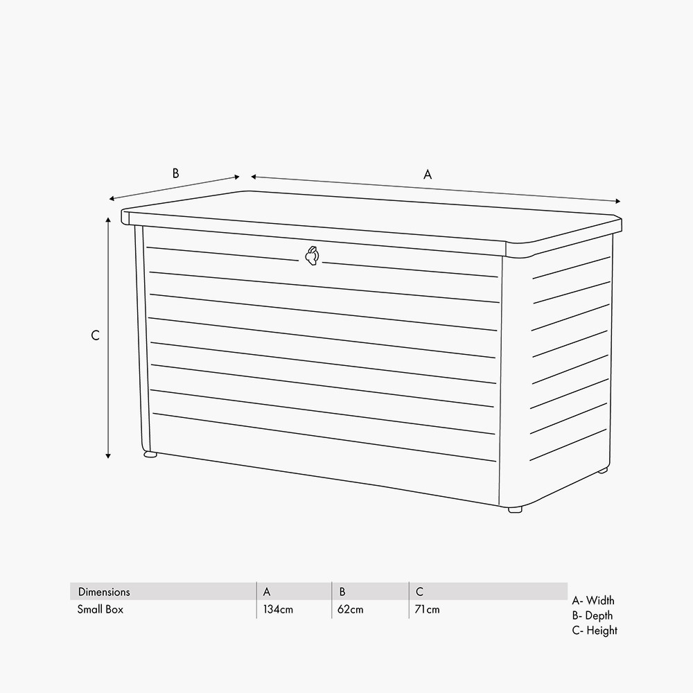 Galvanised Steel Outdoor Cushion Storage Box 533L Anthracite Lockable Wheeled - Picture 2 of 4